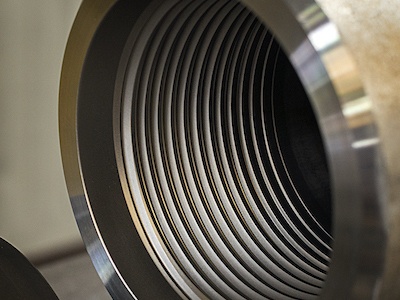 Metal finishing on a critical part used in industrial equipment by superior shot peening in houston, texas.